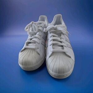 White Purple Glow Adidas Kicks Superstar Paisley Size 12 Classic Low Profile.‎